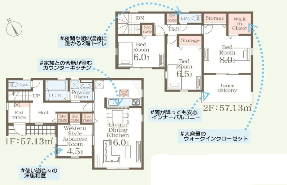 下野市川中子　新築戸建6　敷地63.9坪