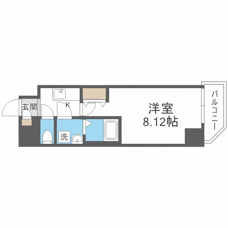 大阪市都島区中野町３丁目の賃貸マンションの間取り