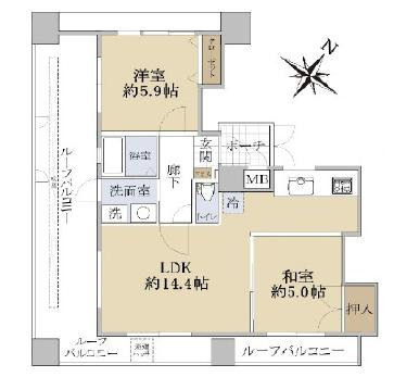 ワコーレ三宮東の間取り