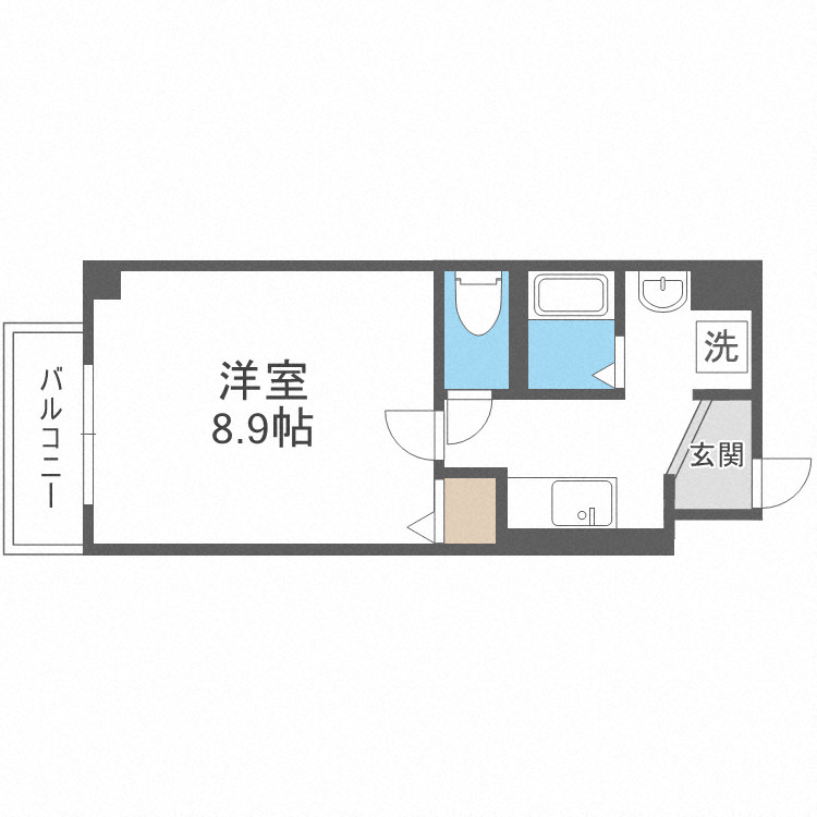 大阪市東住吉区桑津２丁目の賃貸マンションの間取り
