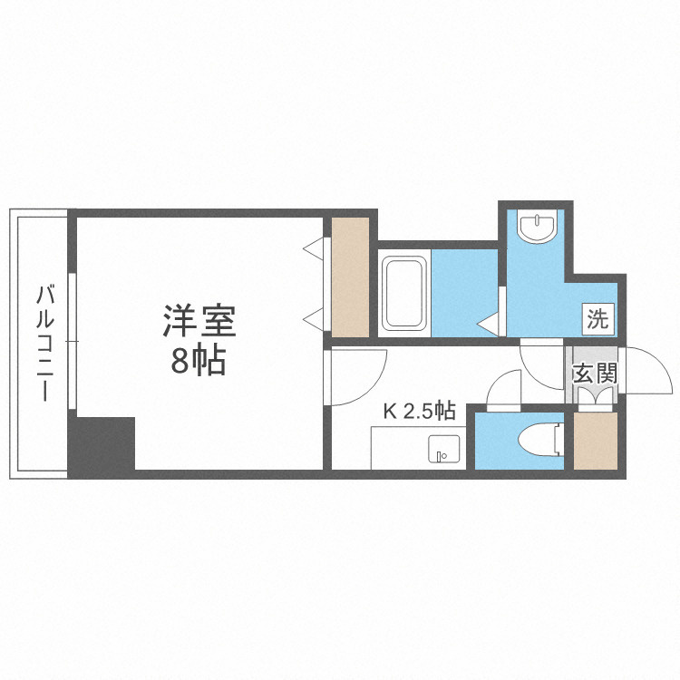 大阪市住吉区我孫子５丁目の賃貸マンションの間取り