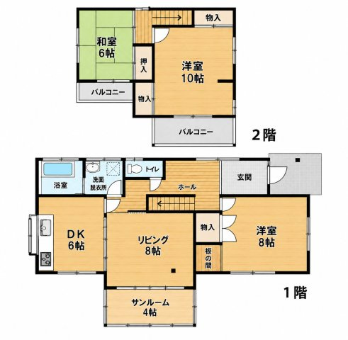茂原市北塚　中古戸建の間取り