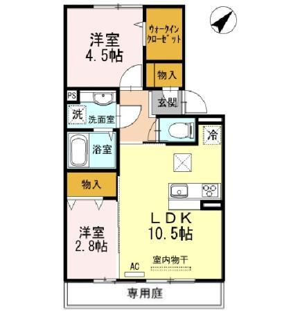 Ｄ－ｒｏｏｍ　ＣＯＣＯの間取り