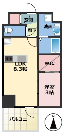 セレニテ東梅田アリエの間取り