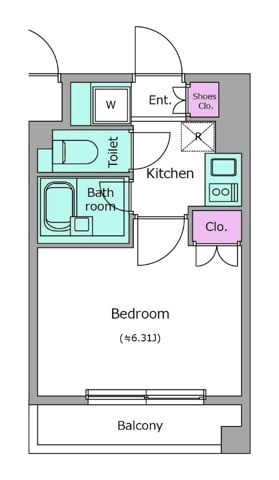 新品家具付きマンション日本橋本町7(KaGood東京)の間取り|※間取りと異なる場合は現状を優先します。
