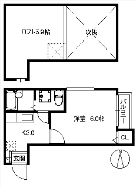 ポラリスCozy博多駅(ポラリスコージー博多駅)の間取り|使いやすい間取りです。