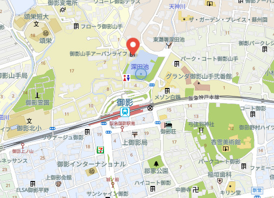 御影山手アーバンライフの地図