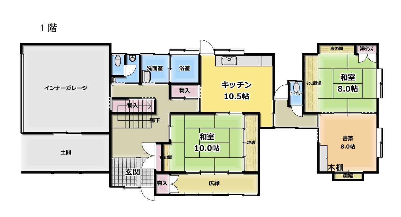 米沢市林泉寺１丁目　二階建て中古住宅