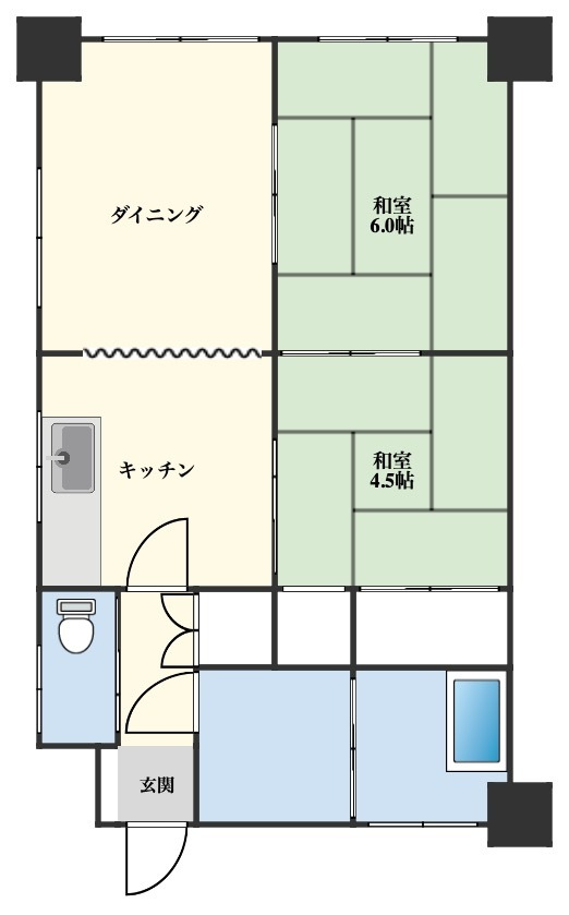 神奈川県横浜市鶴見区東寺尾6丁目 ロアール東寺尾の間取り
