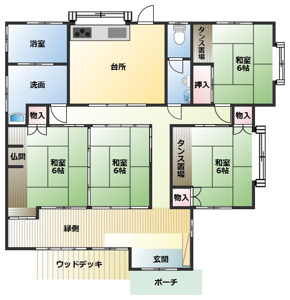 北諸県郡三股町大字餅原の中古一戸建の間取り