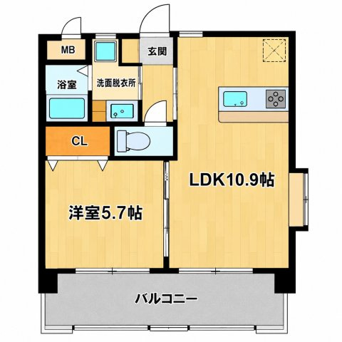 グレース レオーノ 二日市の間取り