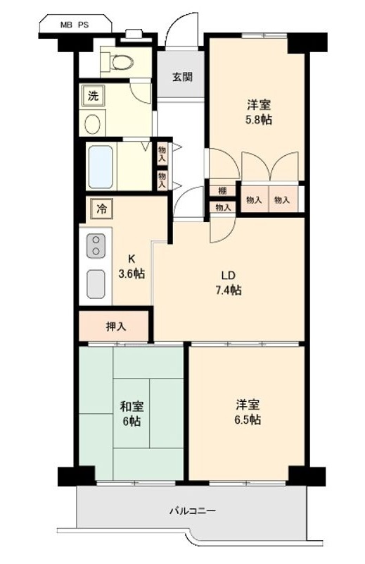 三郷スカイマンションの間取り|間取りです。
