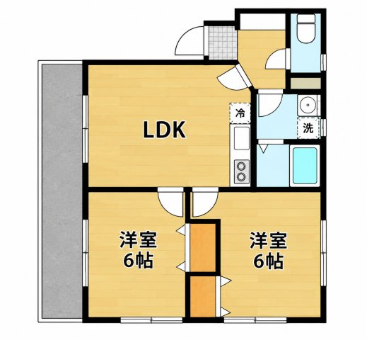 ハーモニーKハウスFukuyu二日市西の間取り|別号室タイプ