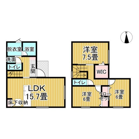 栗原町　新築長期優良住宅の間取り
