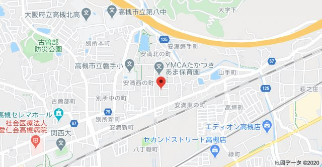 レリーサヴィラ安満中の町の地図