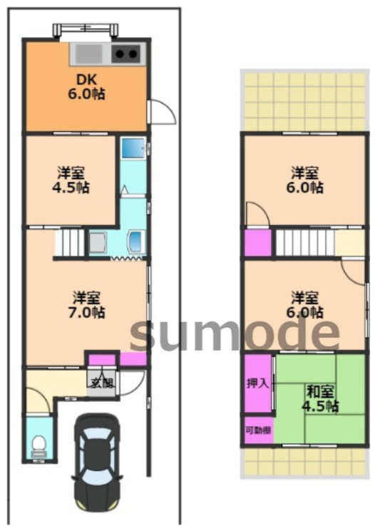 レリーサヴィラ安満中の町の間取り