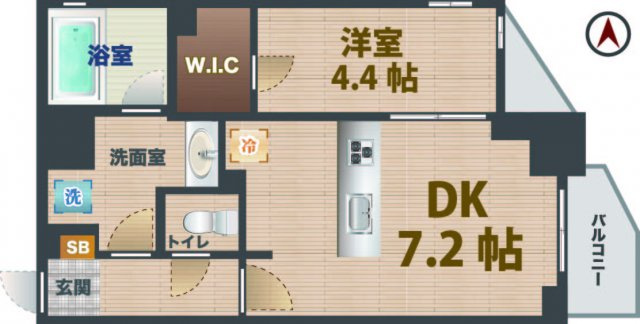 【間取り】 | ラティエラ中野 | 1DKのお部屋です。