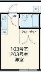 コーポミワＢ棟の間取り