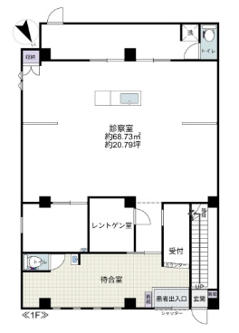 岡町北１丁目テナントの間取り
