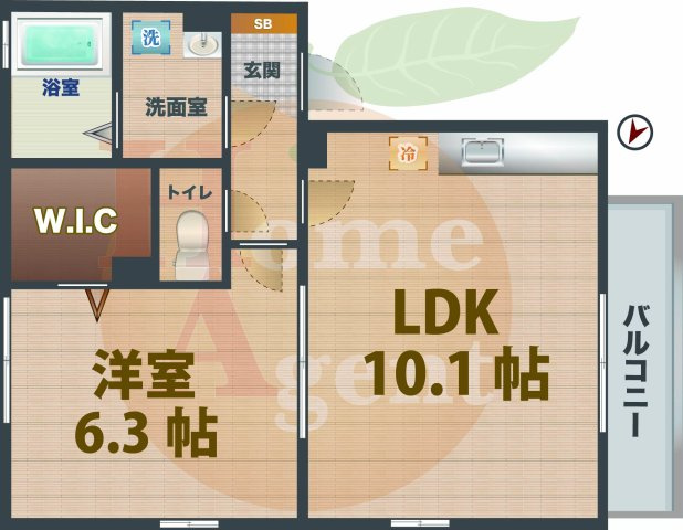 【間取り】 | 善福寺プロヴァンス | 1LDKのお部屋です。