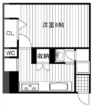 マンション　神戸市兵庫区馬場町の間取り