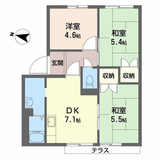 【間取り】 | グランソレイユＡ棟