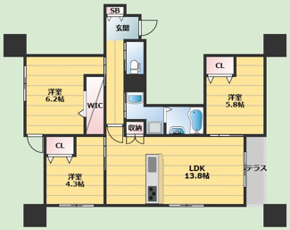 【間取り】 | ヘーベルメゾンフォレスト岡上の町