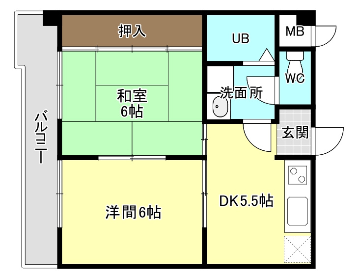 名古屋市天白区元八事４丁目の賃貸マンションの間取り