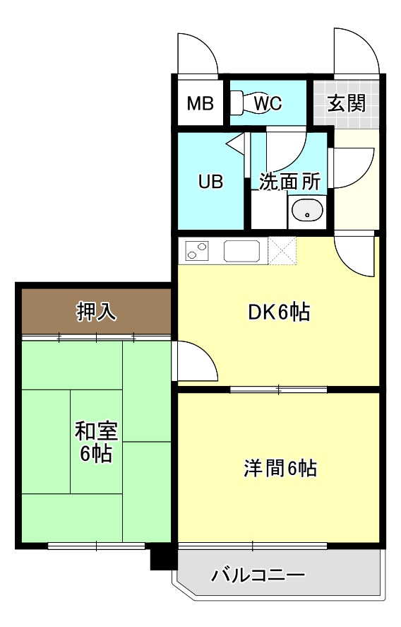 名古屋市天白区元八事４丁目の賃貸マンションの間取り