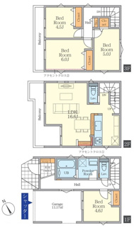 【間取り】 | 中央区矢部1丁目  2号棟 5期 | 4LDK　準耐火建築物　都市ガス　網戸標準仕様　バルコニー2箇所