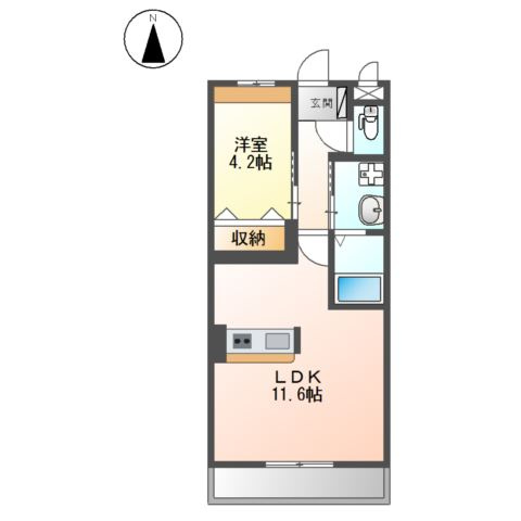 ウォーターミル九番館の間取り