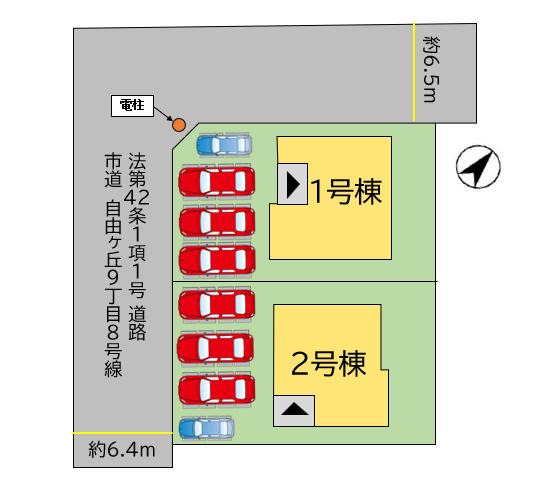 宗像市自由ヶ丘9丁目3期の区画図