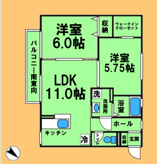 【間取り】 | カーサベルデＢ