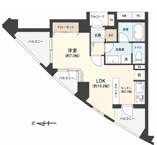 【間取り】 | クオリア目黒大橋ウエスト