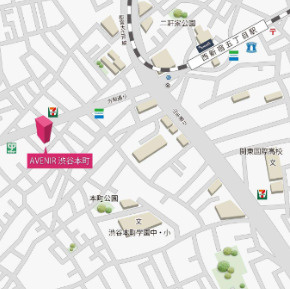 ＡＶＥＮＩＲ渋谷本町 の地図