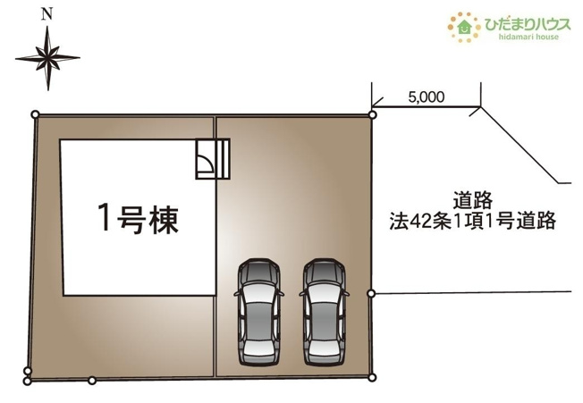 【区画図】 | 下妻市加養第1　新築戸建 | 急な来客時にも安心な、並列駐車2台まで可能です(^^♪