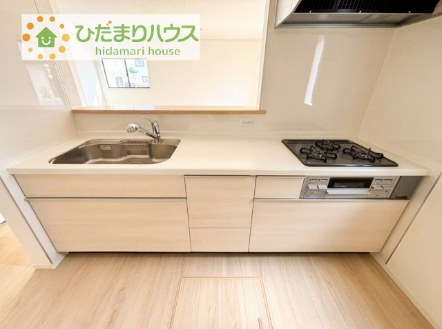 【キッチン】 | 下妻市加養第1　新築戸建 | 3口コンロでお料理する時間も短くなりそうですね(*‘∀‘)