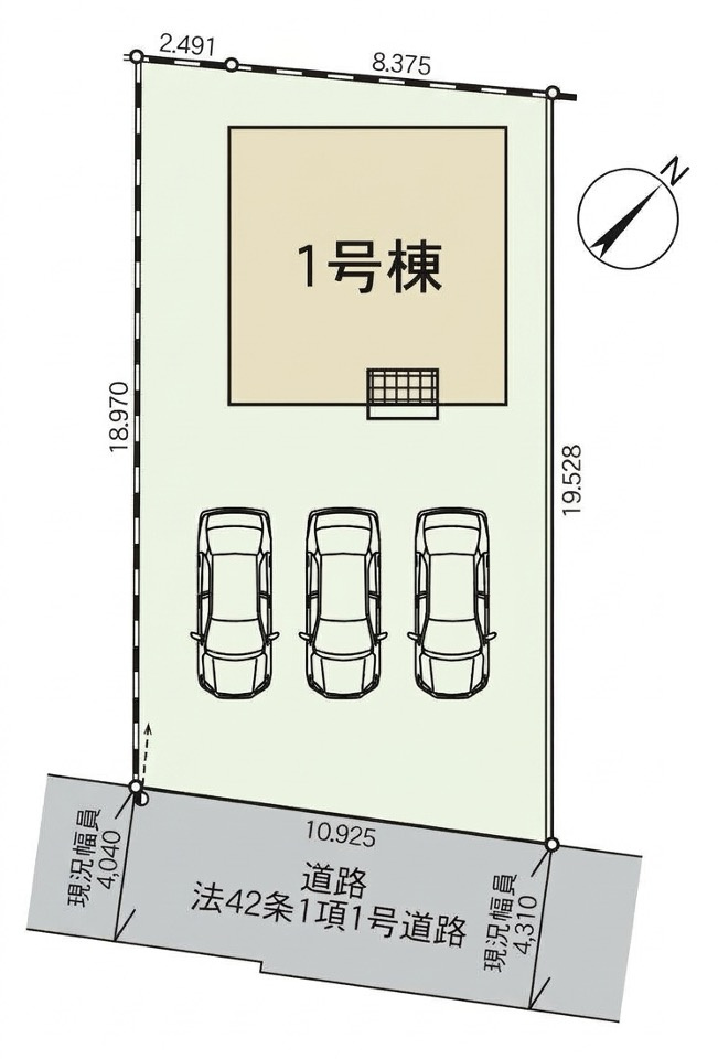 [新築住宅] 北本市二ツ家 第2 全1棟の区画図