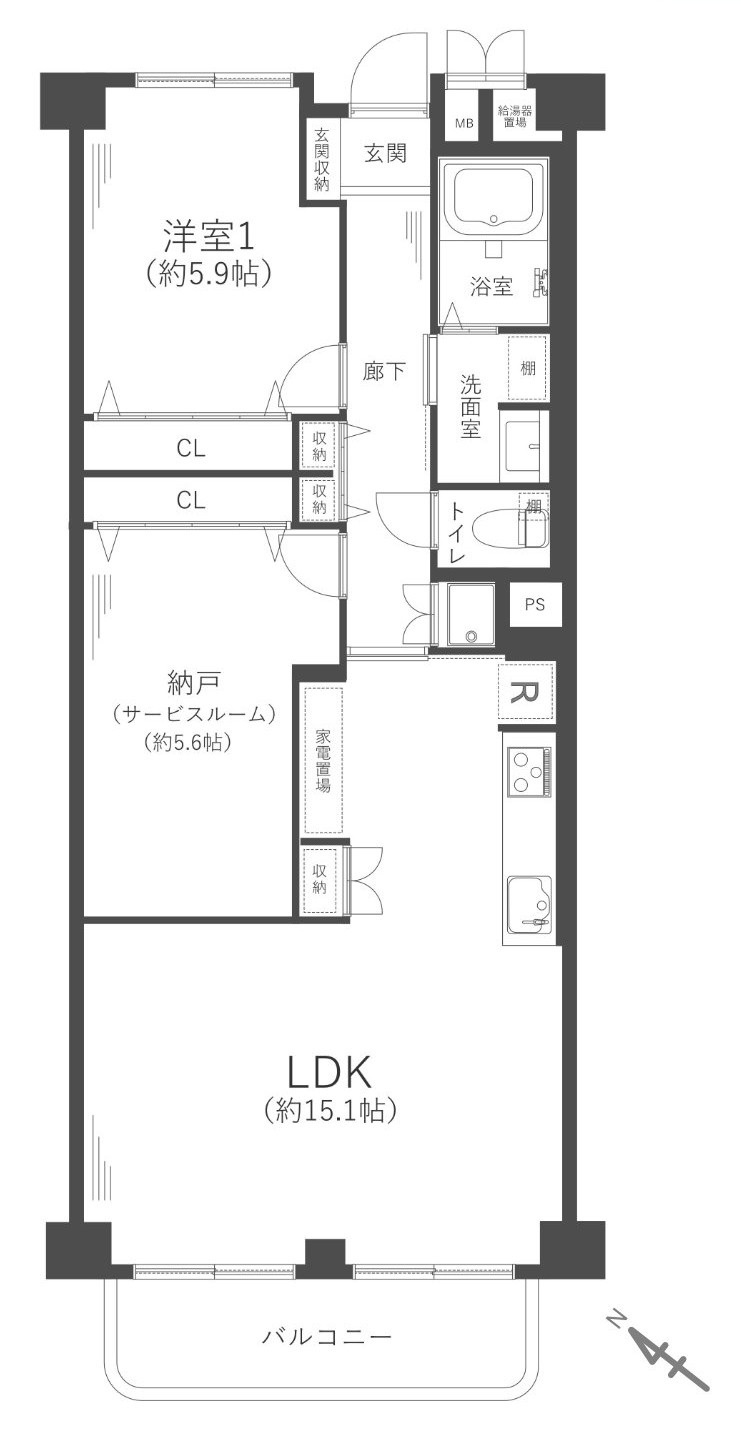 伊丹東宝ハイツの間取り