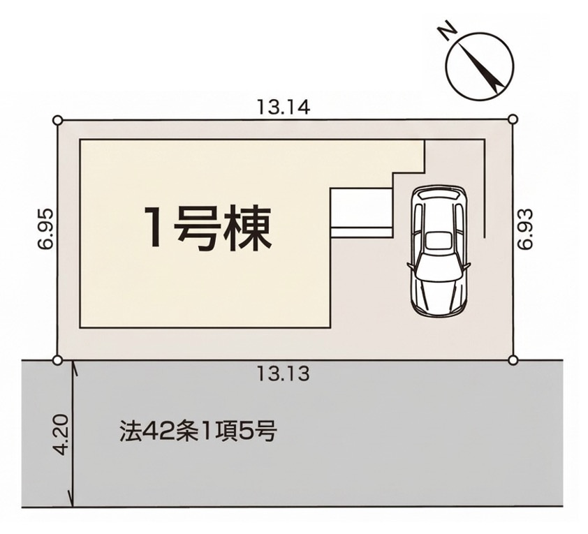 [新築住宅] 鶴ヶ島市富士見 第3 全1棟の区画図