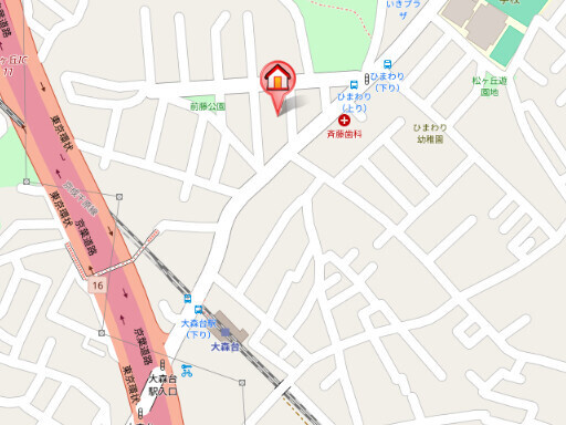 ミリアビタ大森台Ⅱの地図