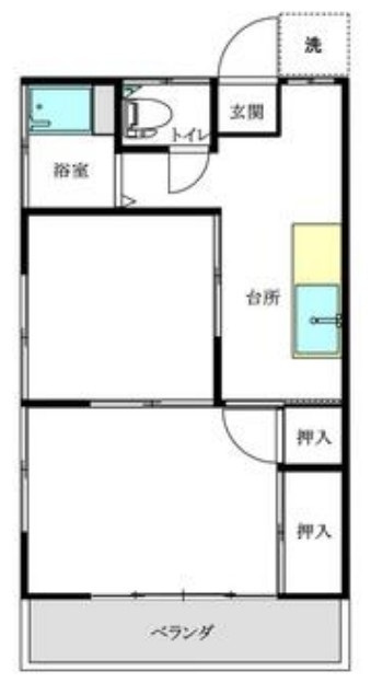 コーポ絹ヶ丘の間取り