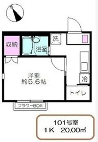 練馬区富士見台２丁目のアパートの間取り