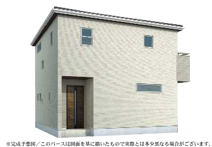 三郷市　戸ケ崎4丁目　新築戸建の外観パース|完成予想図です