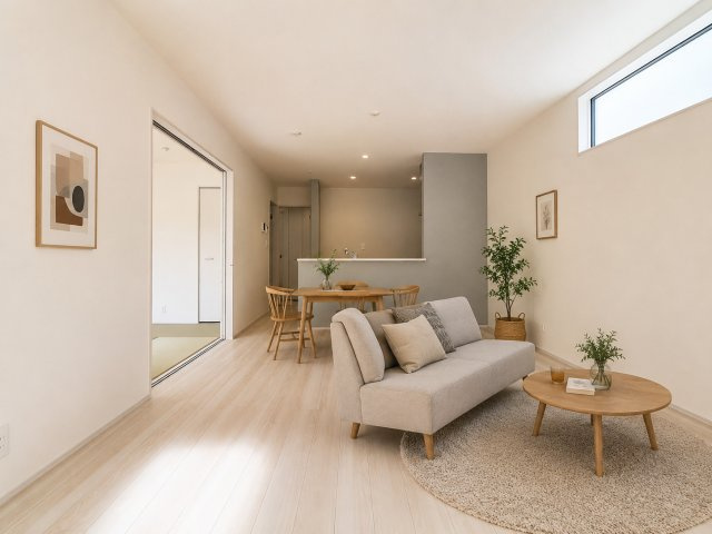三郷市　戸ケ崎4丁目　新築戸建の居間・リビング|施工例です