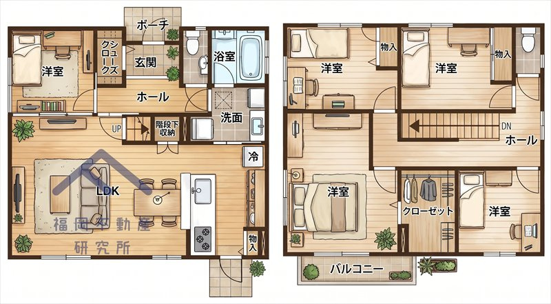 糟屋郡須惠町大字上須惠　戸建ての間取り