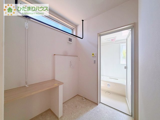 【ランドリースペース】 | 土浦市高岡　新築戸建　4号棟 | 洗う・干す・畳むが一部屋で完結するランドリールーム！