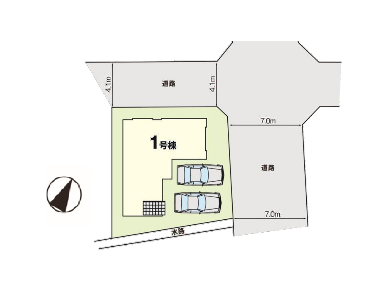 福岡市南区桧原1丁目第3-1棟（1号棟）の区画図|配置図（1号棟）