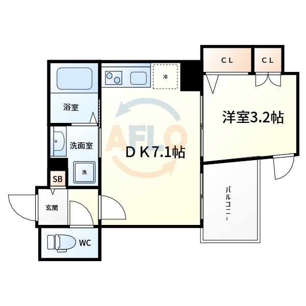 ALZA北浜の間取り|ALZA北浜　間取り