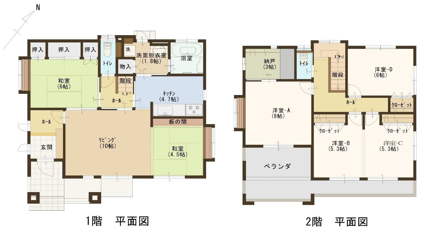 さくら市氏家・中古戸建の間取り